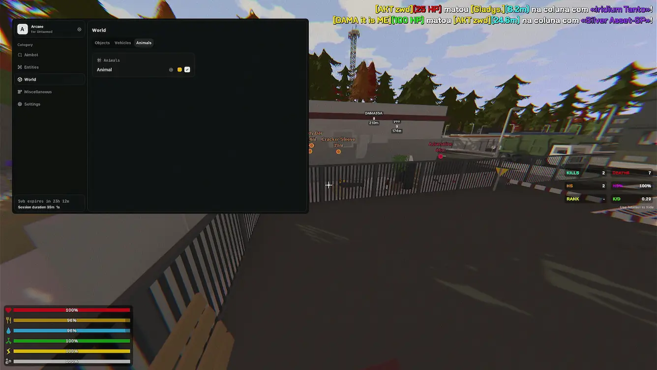 Screenshot 12 do cheat Unturned Arcane para Unturned